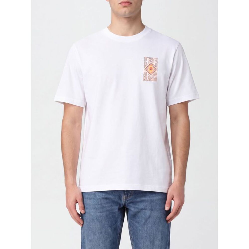 Casablanca Men Casablanca Graphic Print Organic Cotton Crew-Neck T-Shirt